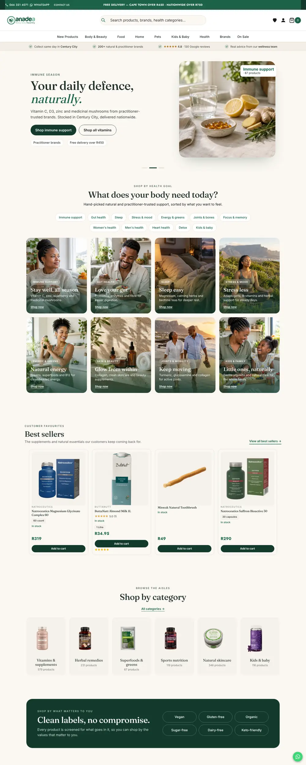 Anadea Health homepage